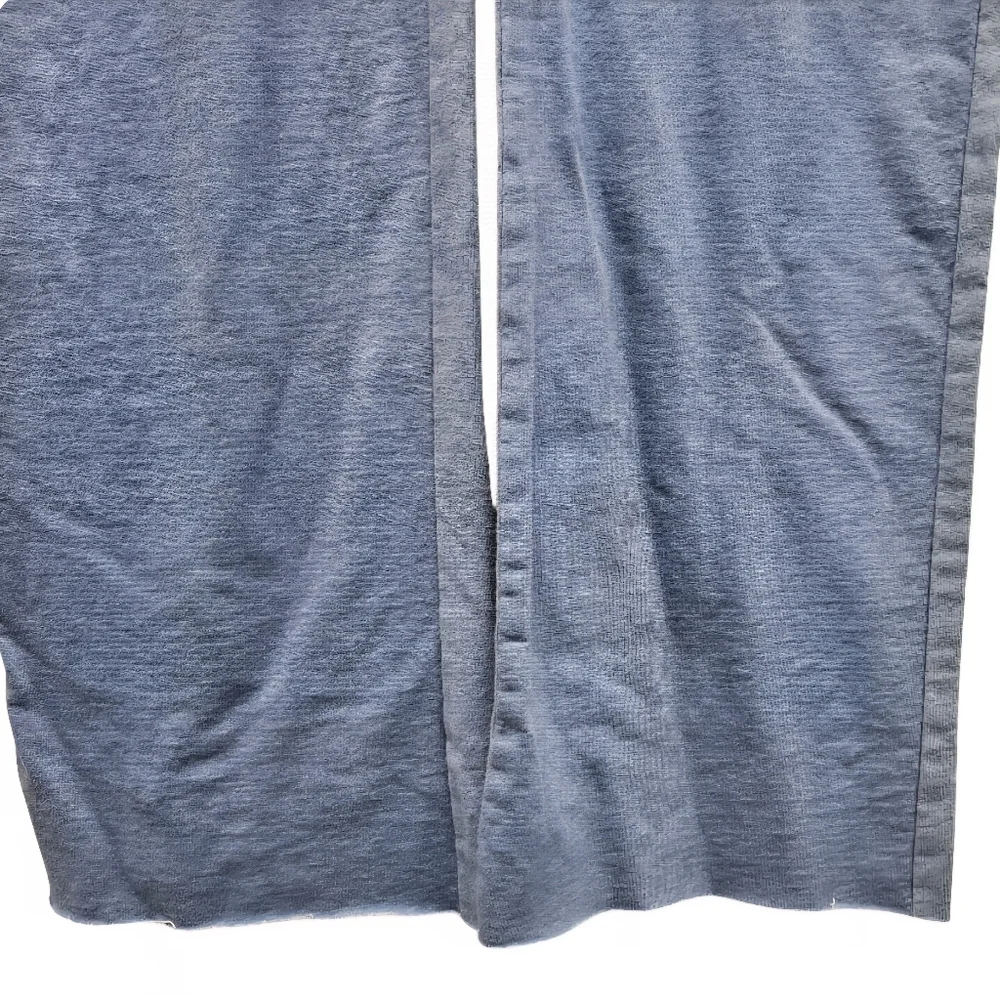 0046 Bebe Y2k Drawstring Lounge Pants Denim Accents Wide Leg Flare Blue Large